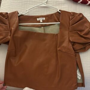 TCEC cropped leather top